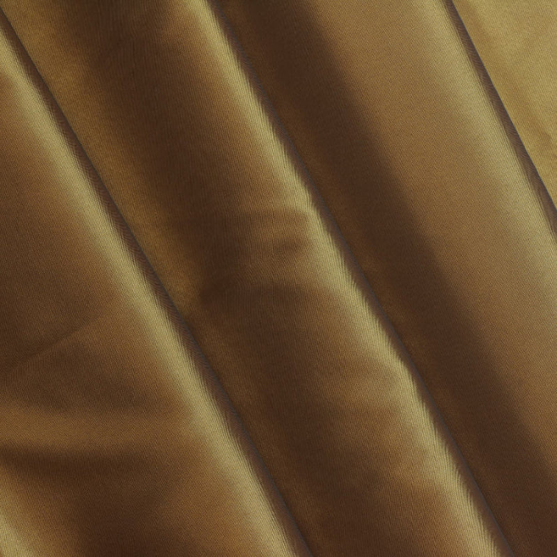 Bronze faux silk shantung fabric folded