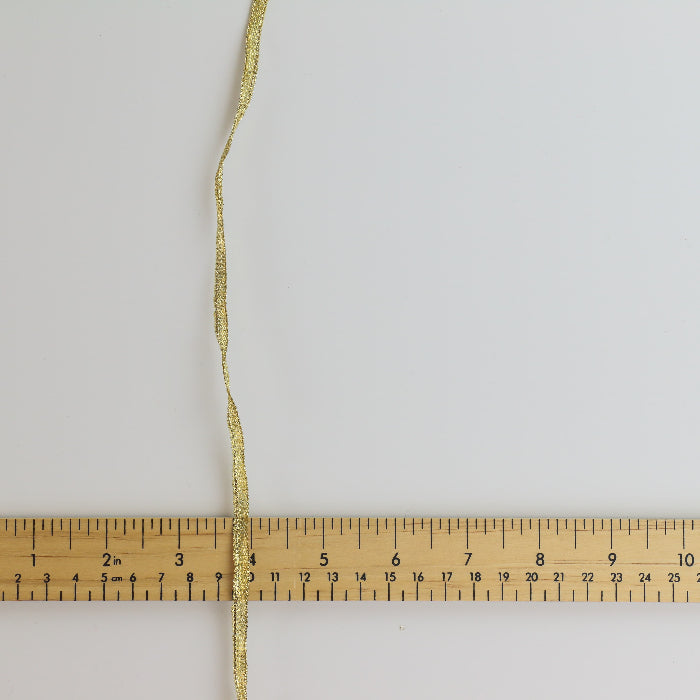 Gold Narrow Metallic Ribbon detail