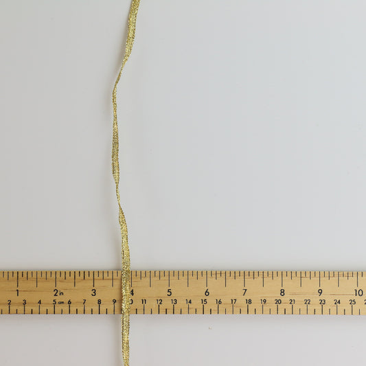 Gold Narrow Metallic Ribbon detail