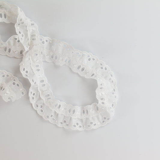 White Polyester Cotton Lace Trim